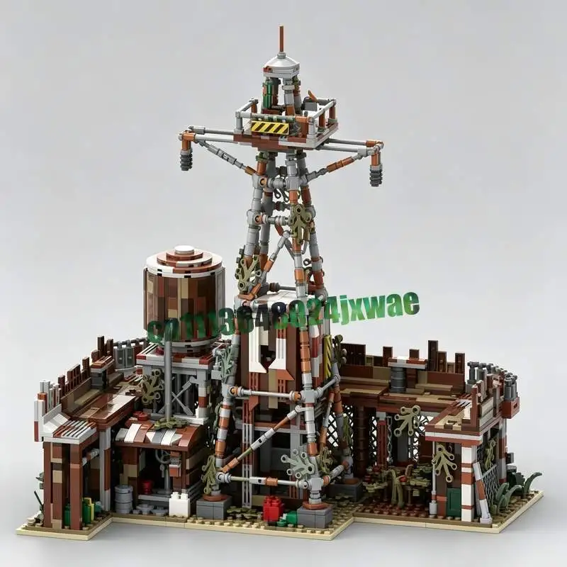 988PCS MOC Post Apocalyptic Wasteland Camp Building Blocks DIY Creative Assembly Puzzle Educational Toy Gift Collection Display