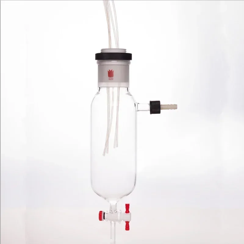 Synthware T505550 NMR Tube Cleaner 5 Pieces Borosilicate Glass Nuclear Magnetic Tube Cleaner Joint 55/50, with 5pcs PTFE Tube