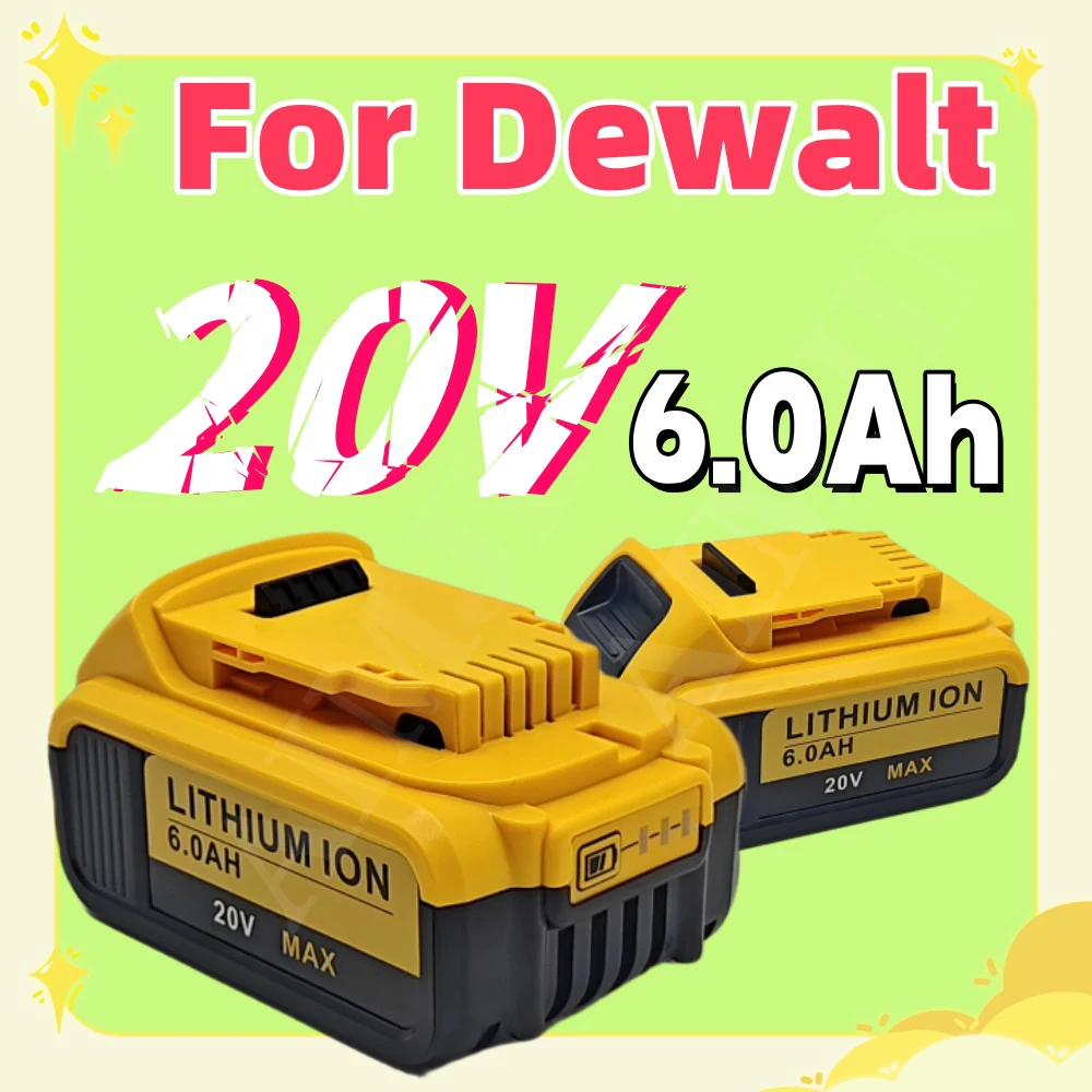 

Lithium Battery For Dewalt 20V Battery 6.0Ah DCF850 DCB200 DCB184 Compatible With All DEWALT Series Of 18V/20V Power Tool