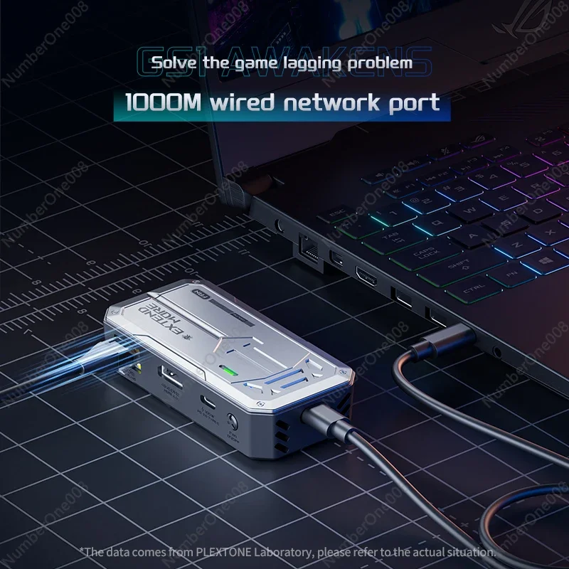 PLEXTONE PD 100 واط ChagerSmall USB Hub 6 في 1 USB C Hub محول متعدد المنافذ USB 3.0 الفاصل نوع C مهايئ توزيع لأجهزة الكمبيوتر المحمول iPad Pro