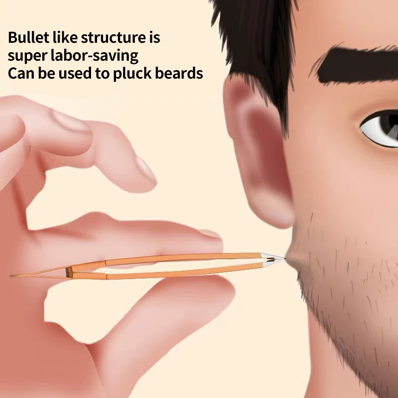6/3/1pcs Wenkbrauw Clip Pincet - Schuine Mond Haar Trekken Baard Valse Wimpers Dubbele Ooglid Patch - Hoge Precisie Draagbaar