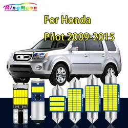 19X Canbus Car LED Interior Light Kit For Honda Pilot 2009 2010 2011 2012 2013 2014 2015 Dome Map Trunk License Plate Lamp