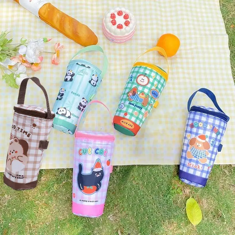 Portable Milk Tea Tote Bag Heat Preservation Bag Eco-friendly Handbag Carrying Insulated Cup Cover Umbrella Bag Handheld Bag