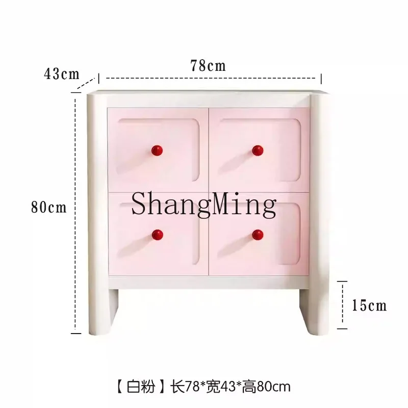 

CL Premium Contrasting Lockers Living Room Side Cabinet Room Bedroom Storage Chest Drawer Painted Storage