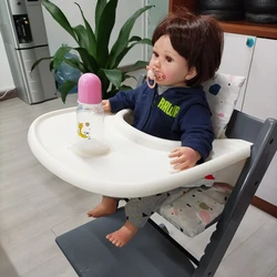 Baby Snack Tray For Stokke Tripp Trapp Highchair Seat Plate or Toy Tray Storage Rack Vacuum Adsorption Bebe Accessories