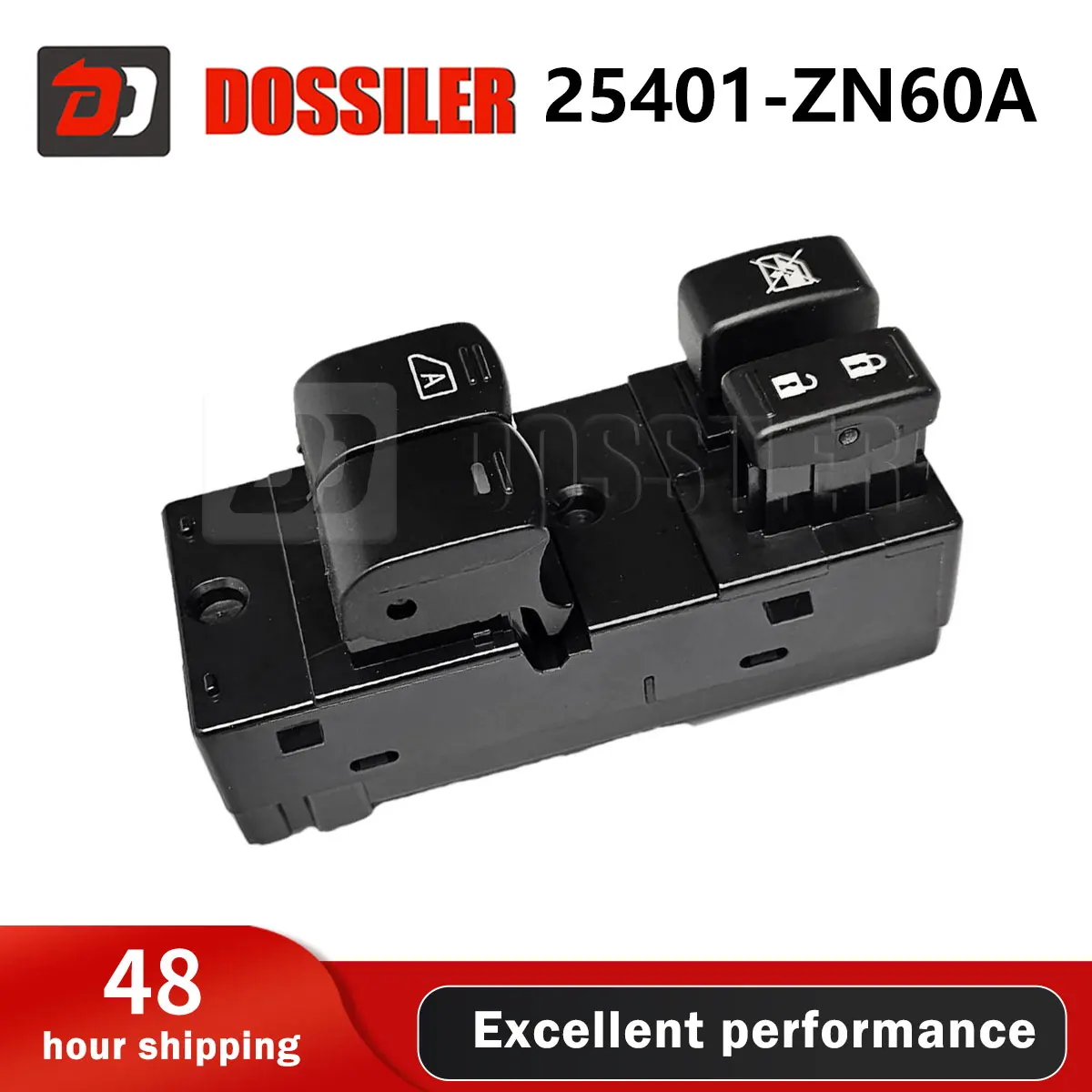 

25401-ZN60A Dossiler Automatic Power Master Window Switch For Nissan Altima 2 Door Car L4 2.5L/V6 3.5L 2008 2009 2010 2011-2013