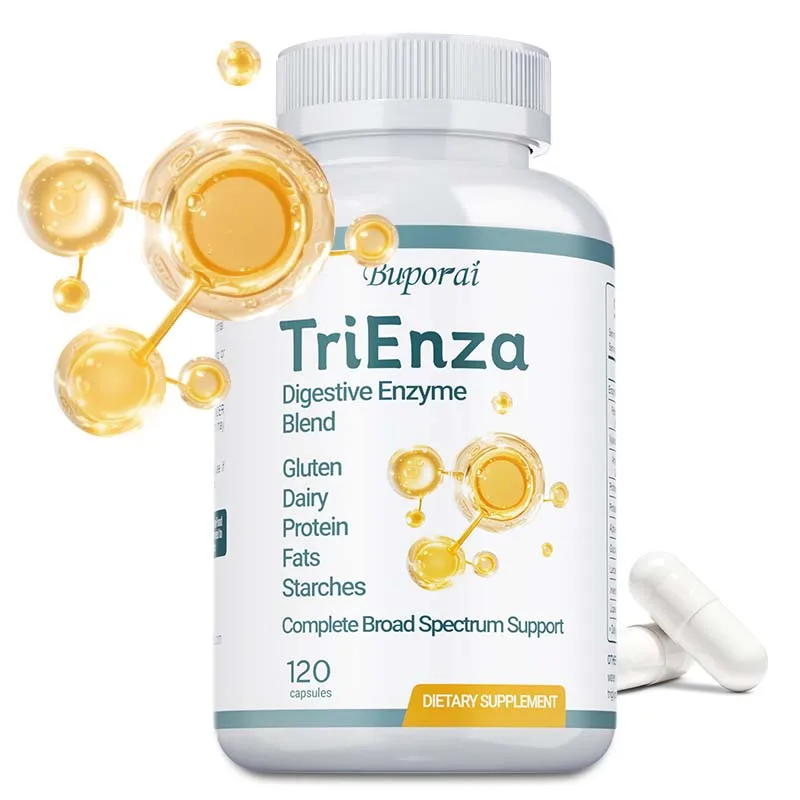 

Пищевые ферменты TriEnza — содержит протеиновые и пищеварительные ферменты для поддержания жетоносной системы и пищеварительной системы, впитывает здоровье и помощь