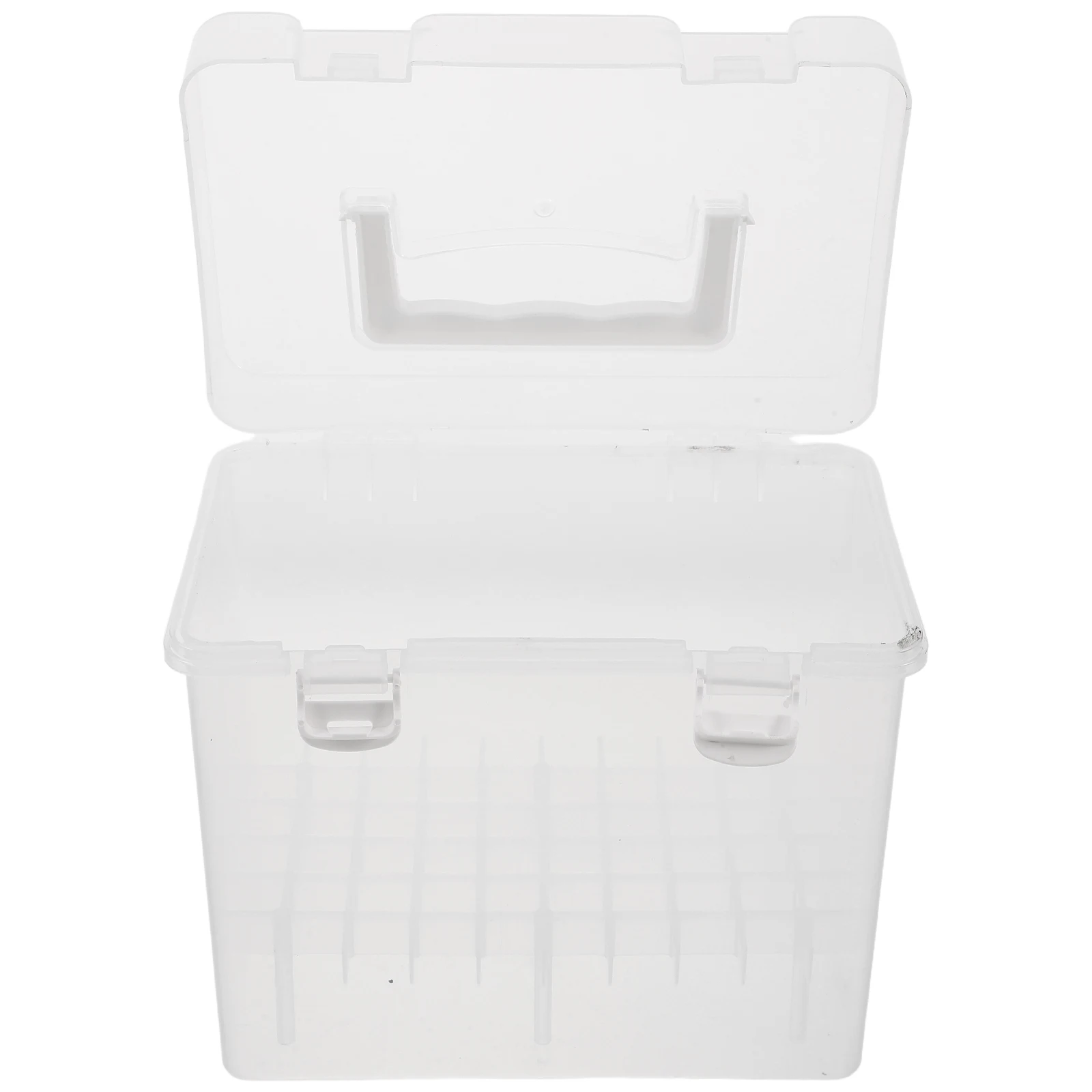Large Capacity Marker Storage Box Transparent Portable Handheld Pen Organizer Drawing Set Multi Functional Stationery Container