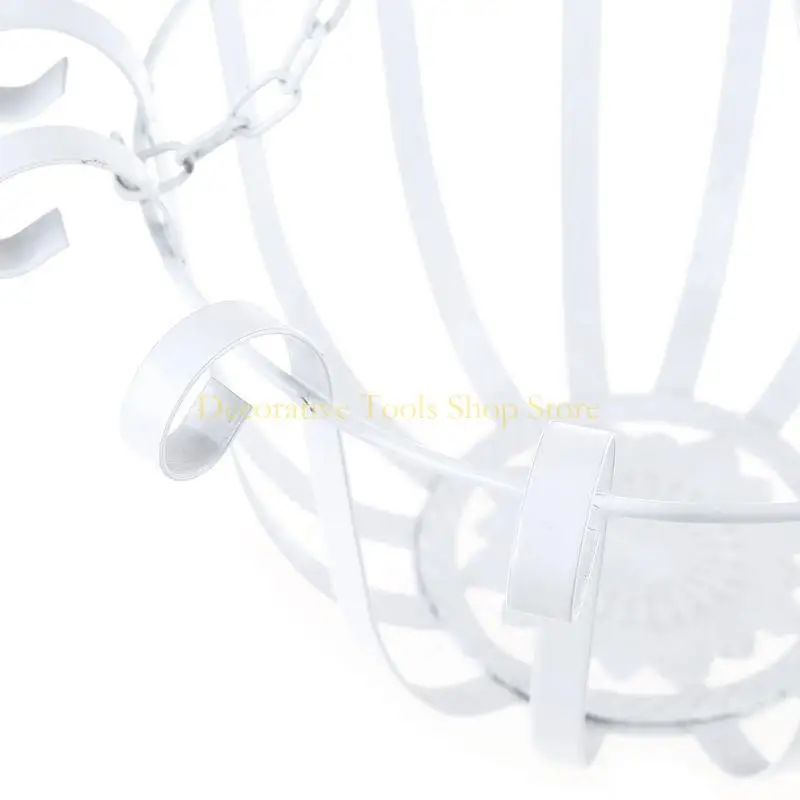 QX2E European Wall Hanging Flower Pot Support Bracket Hook Iron Hanger Plants Holder Balcony Home Decoration