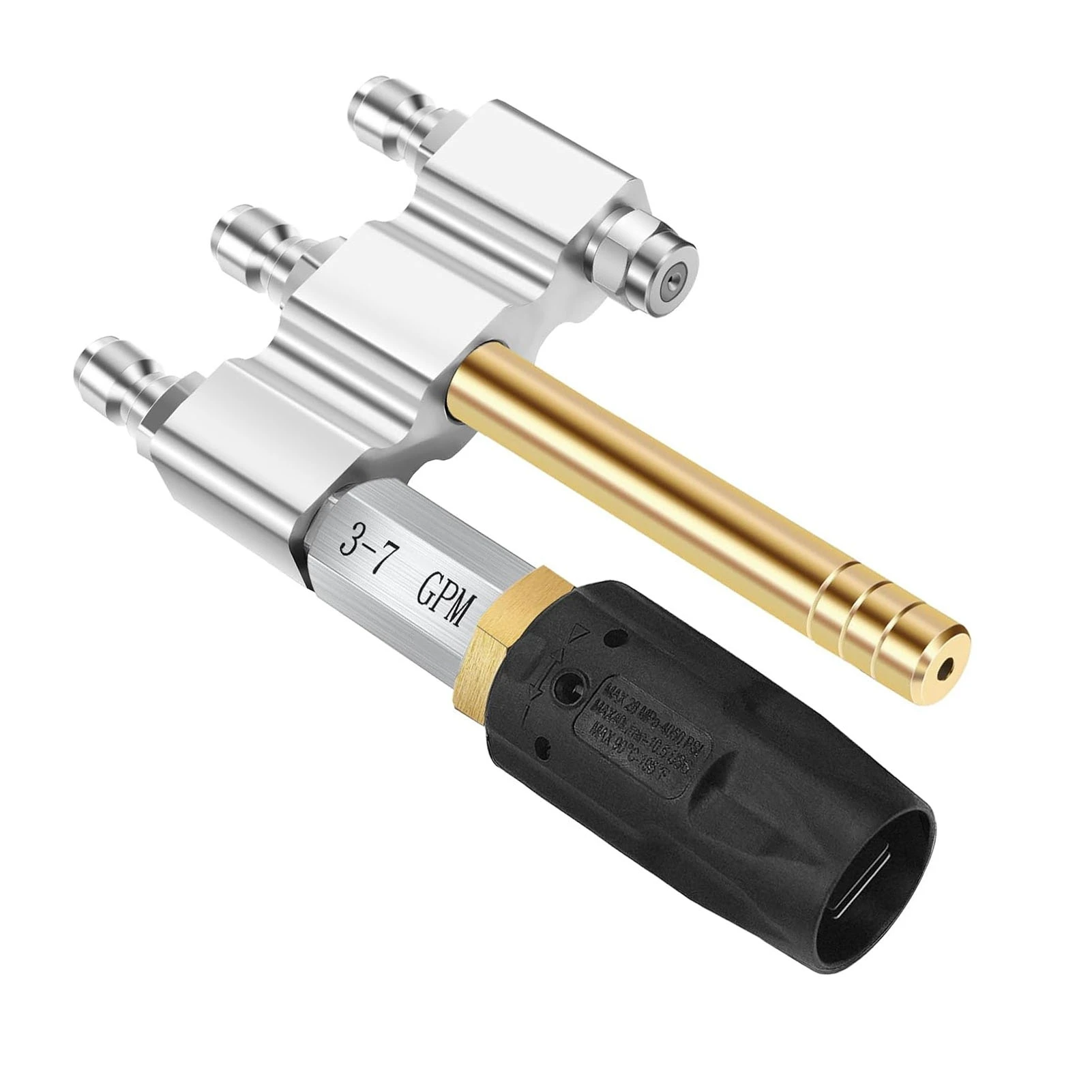 

Насадка M5 Twist с быстрым соединением 1/4 дюйма, 1000-4050 фунтов на кв. дюйм, 3-7 галлонов в минуту, 3-в-1, высоконапорная, удлиненная, для мытья под давлением