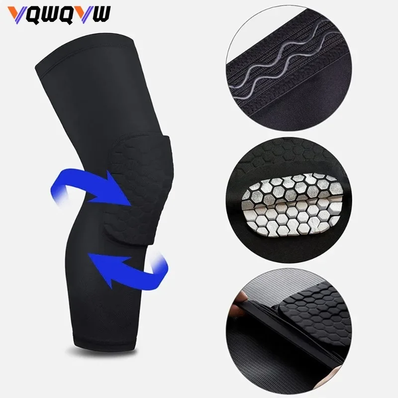 1Pcs Knee Pads Compression  Long Leg Sleeve Brace Protection for Basketball, Football & Volleyball,Knee Pads for Youth Adults