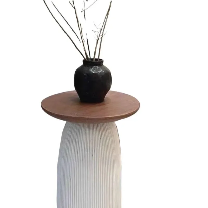 Nordic Round Side Table for Living Room Balcony Sofa Edge Corner Small Coffee Table Outdoor Cafe Furniture