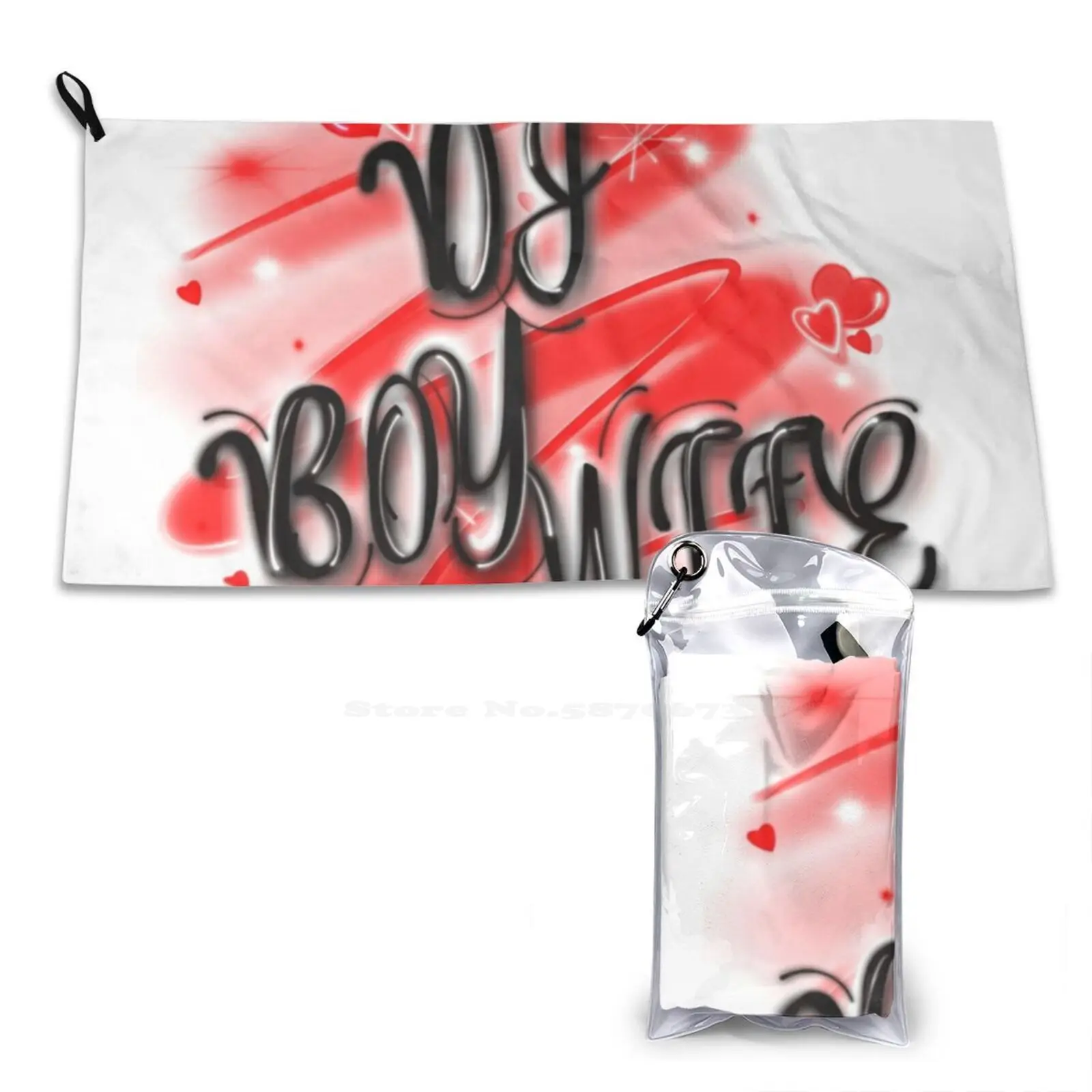 Airbrush ( Red ) Sport Towels Outdoor Hiking Cycling Swimming