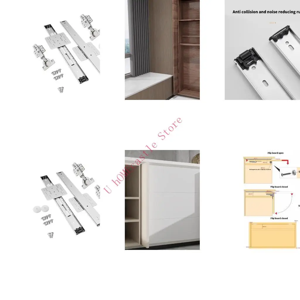 63HF Folding Mechanism Door Sliding Invisible for Top Mounted Cabinet Door