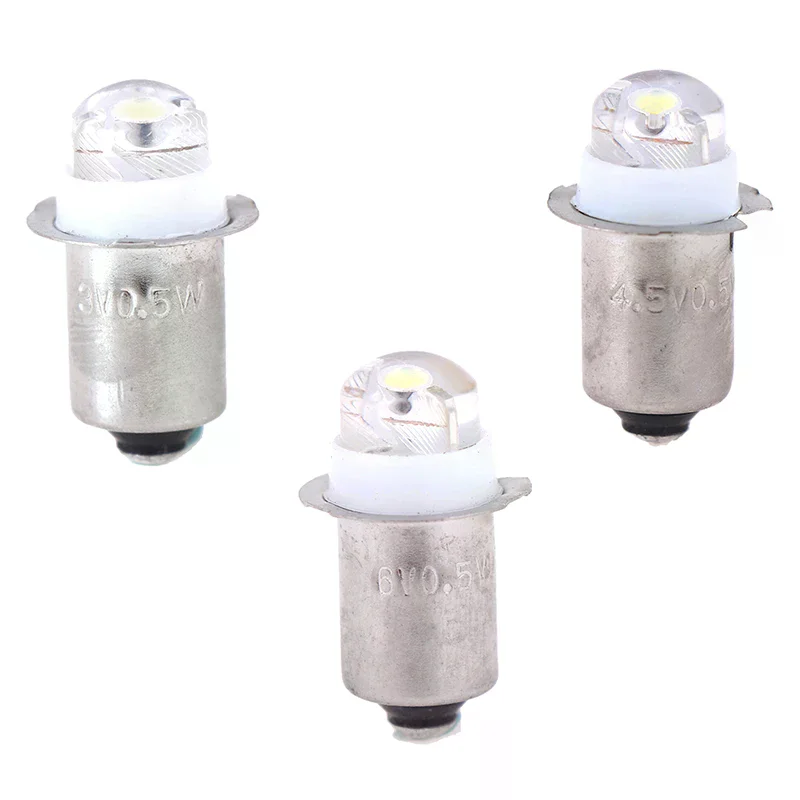 1Pcs P13.5S PR2 PR3 LED Miniature Lamp 0.5W DC 3V 4.5V 6V 1SMD for Flashlight Replacement Bulb Torches Work Light 40-60lm