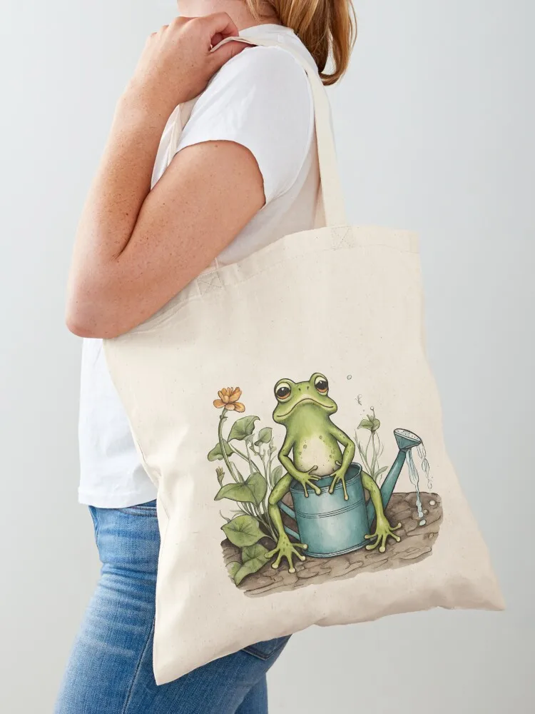 

Garden Frog Tote Bag Shopping bags female bag shopping bag logo