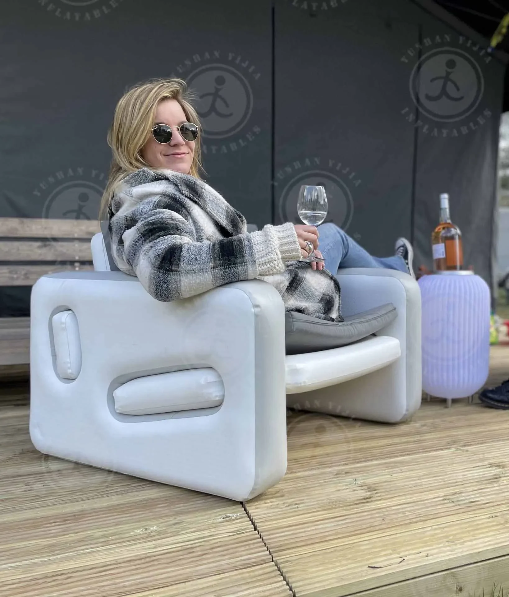 

Inflatable Chair Outdoor Portable Seat Foldable DWF Inflatable Chair for Outdoor Camping