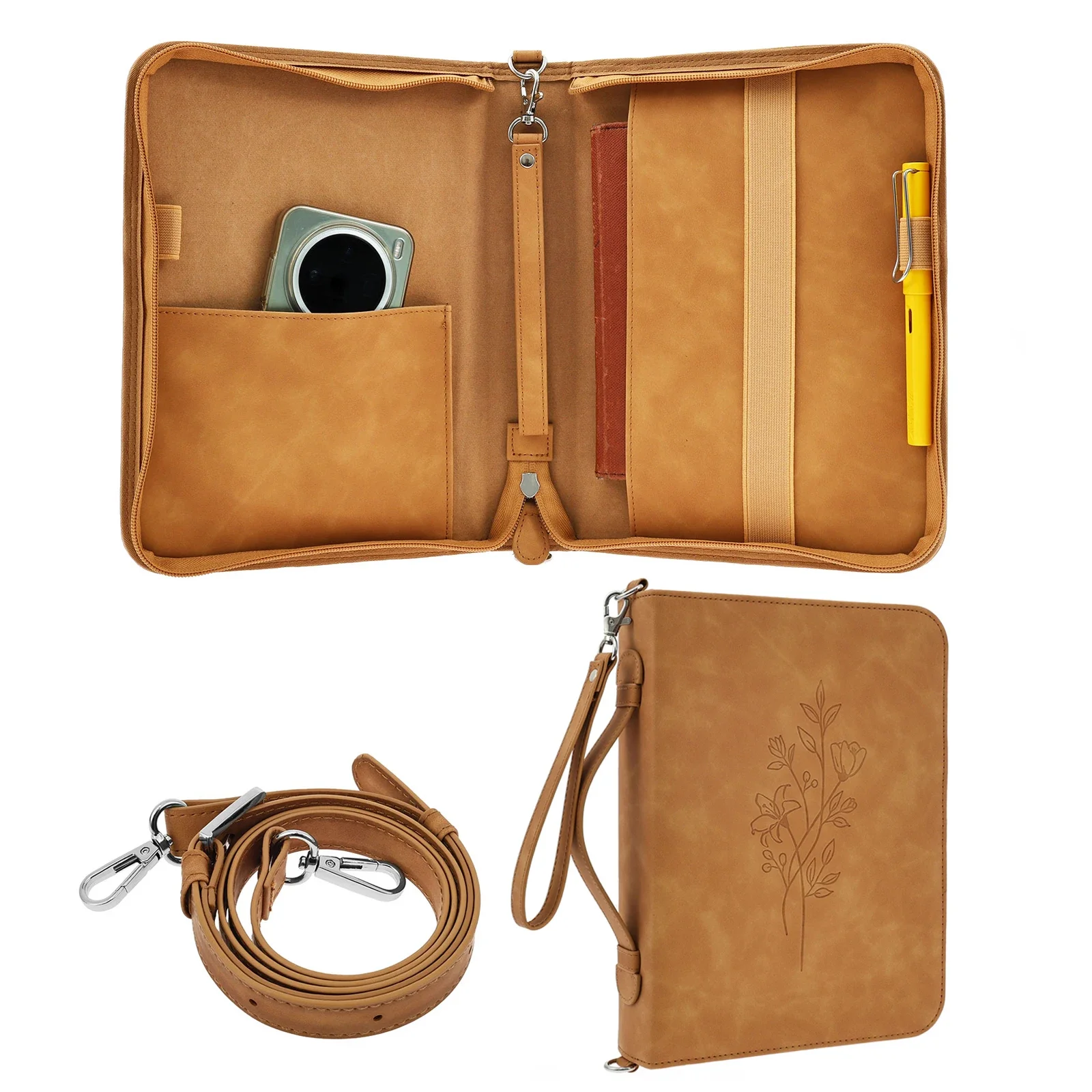 

Водонепроницаемый чехол-книжка из искусственной кожи для книг с ручкой и молнией, для мужчин и женщин, для путешествий