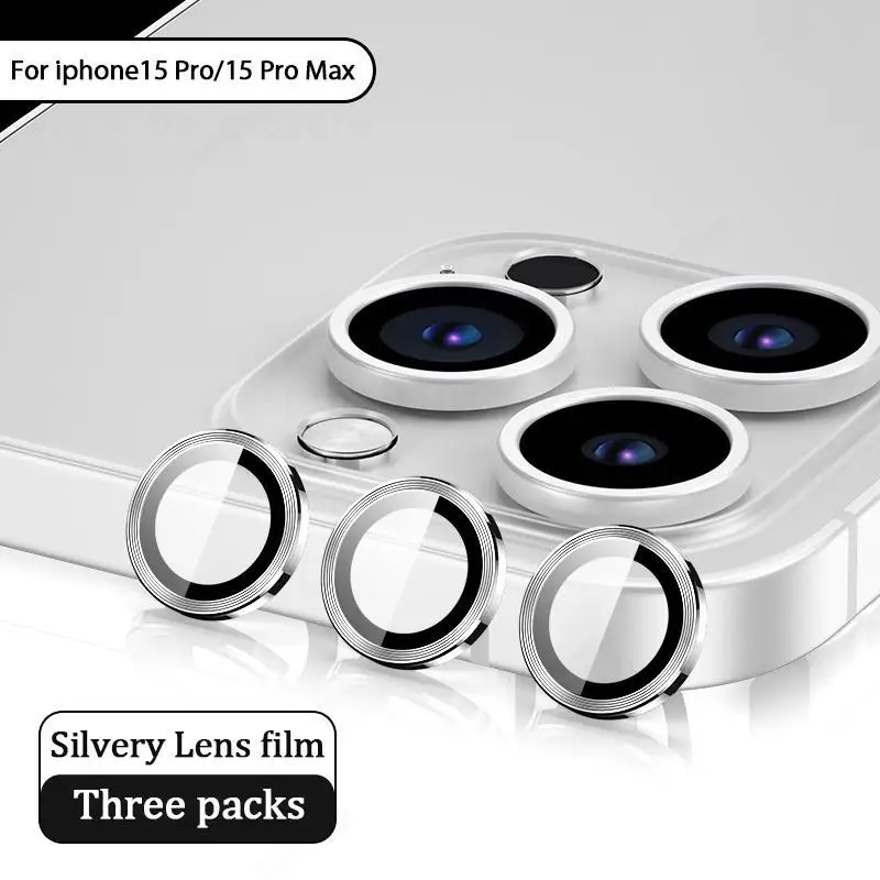 Lens Protector Glass For iPhone 15 Pro Max 14 Pro Max 14 Plus 15Pro Max 14Pro Max Metal Ring Camera Lens Protector Glass