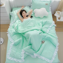Summer Air-Conditioning Cover Quilt for Child, Double Side, Polyester Printed, Adult, Washable Bed, Home Use, FM453, 200x150cm,