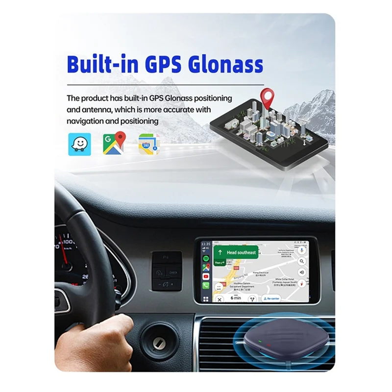 Classic-Carplay Mini Ai Box Wireless Carplay Android 13 8+128G مشغل وسائط متعددة تلقائي 4GLTE WIFI Audio GPS لـ Netflix Youtube