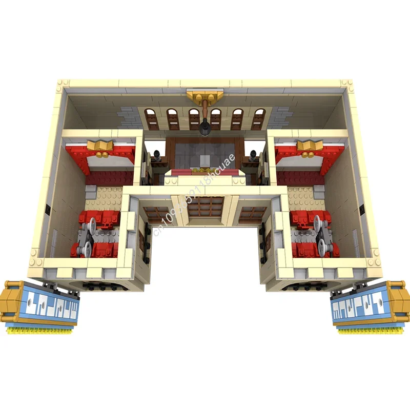 3486 Uds. MOC Palacio de cine chino modelo modular arquitectura de bloques de construcción educación creativa ladrillo regalo de Navidad juguetes para niños