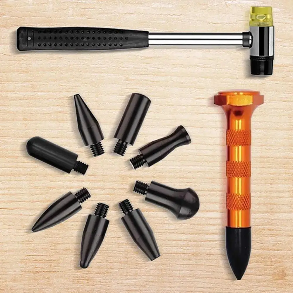 Auto-Dellenhammer-Set zur lackschadenfreien Dellenreparatur, Ausbeulstift für Karosserie, Hagelschaden-Entferner, Ausbeulwerkzeug für Fahrzeuge – Detail 7