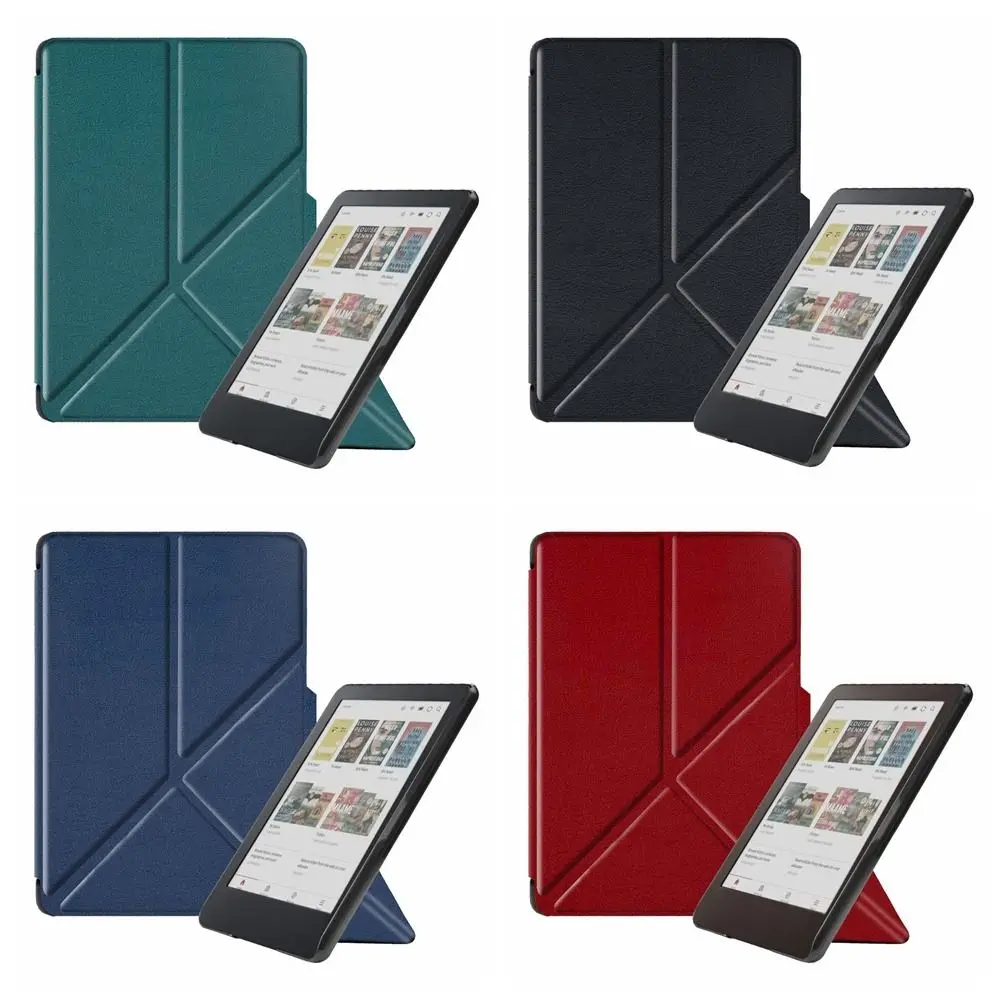 Auto Wake/Sleep e-Reader Case Multi-folding Stand 6 inch N365 Protective Shell PU Leather for Rakuten Kobo Clara Colour BW 2024