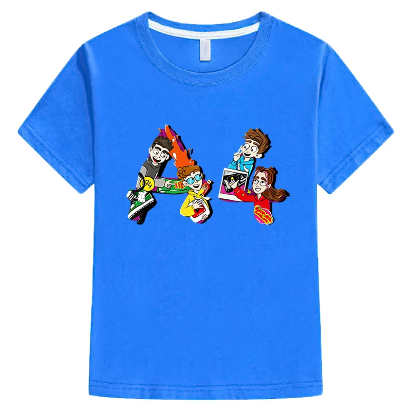 

Футболка A4 TEAM Short Sleeve Children T Shirts Summer 100% Cotton Boy Girl vlad a4 Lamba Shirt Tops Casual y2k kids clothes