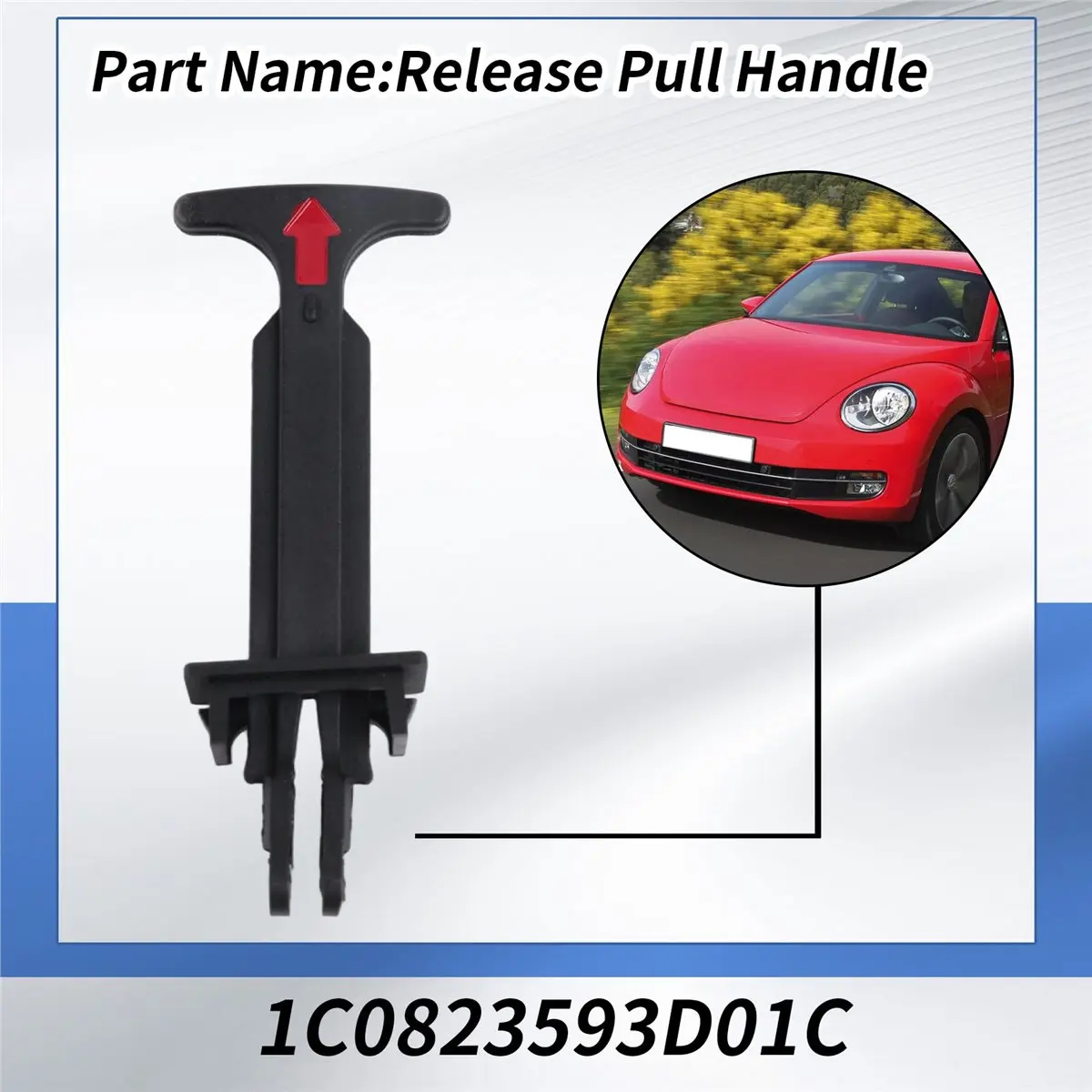 #72E (Black)1C0823593D Car Hood Pull Handle Latch Release for VW,Automotive Parts & Accessories