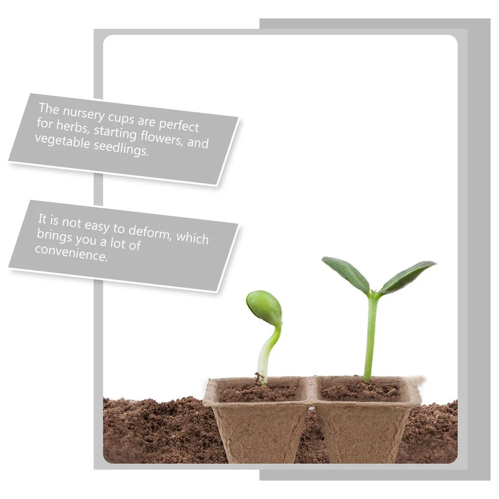 

1 set Biodegradable Plant Nursery Pots Gardening Starter Containers Home Greenhouse Germination Seedling Vegetable
