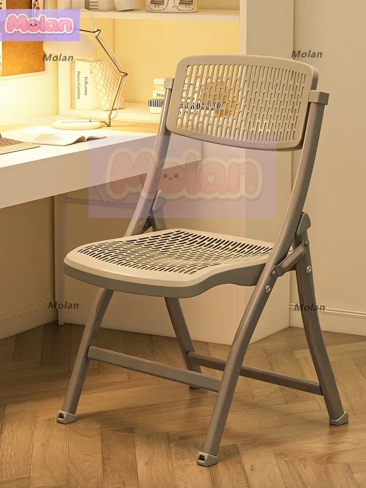 

Folding chair Simple thickened plastic stool Home computer Office chair Portable dining chair Reclining chair Dormitory back cha