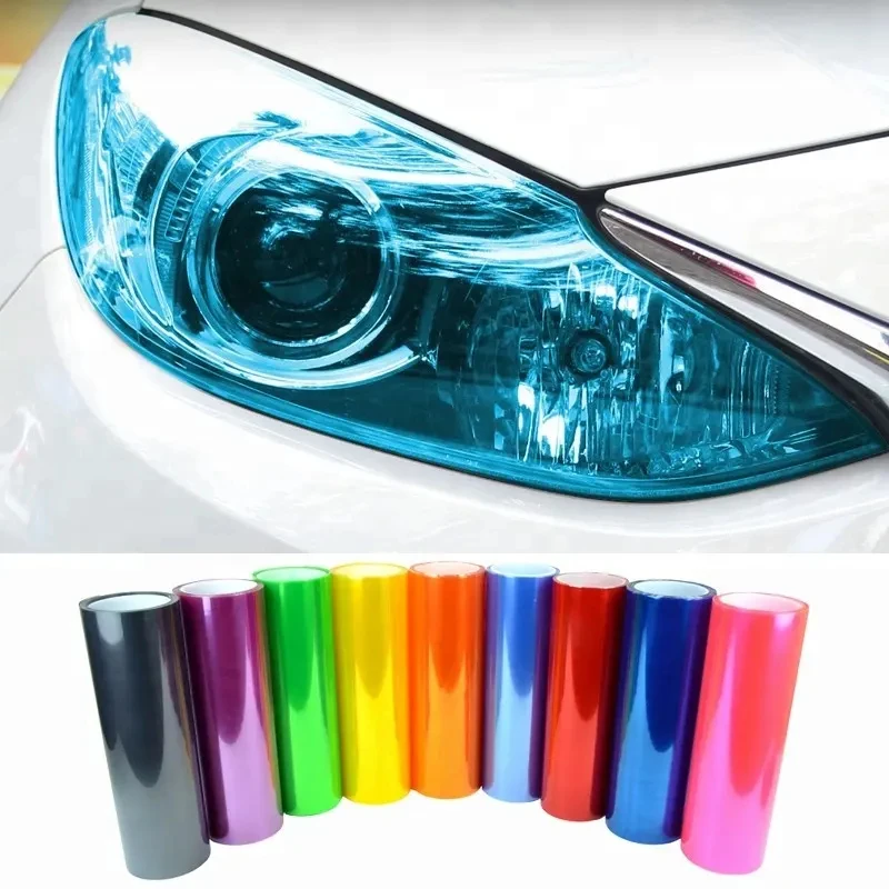 Car Tinted Film Headlight and Taillights Decoration Vinyl Sticker Colored Translucent Car Light Protection Film