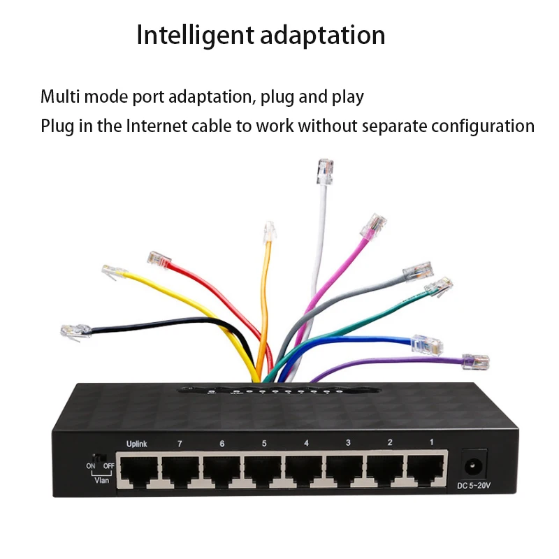 Multi-Function Ethernet Network Switch, Jogo Carregando Adaptador, Hub Gigabit Switch, Internet Splitter, Conversor