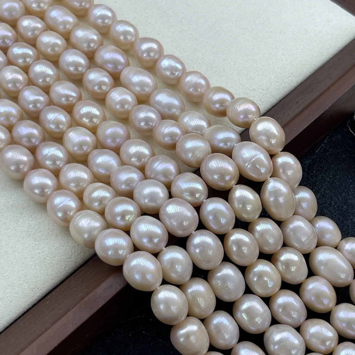 

10-11mm AAA Natural Freshwater Pearl Rice Orange White Purple Pearls Loose Beads for Jewelry Making DIY Necklaces Accessories
