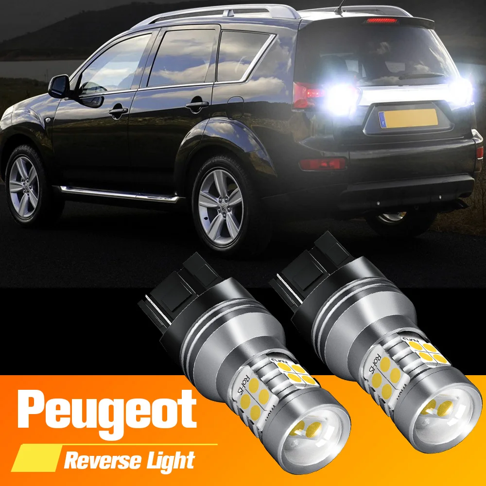 

2pcs LED Backup Light Blub Reverse Lamp W21W 7440 T20 Canbus No Error For Peugeot 4007 2007-2013