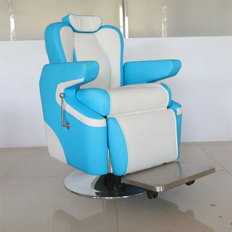 for Hair Salon Lift Down Chair Scalp Barber Chair Large Chassis Shaving Chair