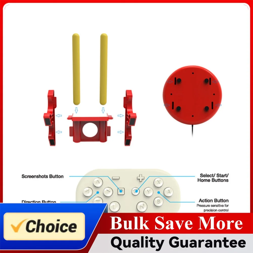 Wired Taiko Drum Accessories Game Machine Somatosensory Drum for Switch Taiko No Tatsujin