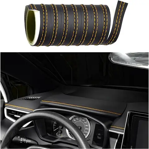 Car Interior Trim Strips Automotive Flexible Leather Moulding Line for Door Panel Gap Universal DIY Decorative Dashboard Line S