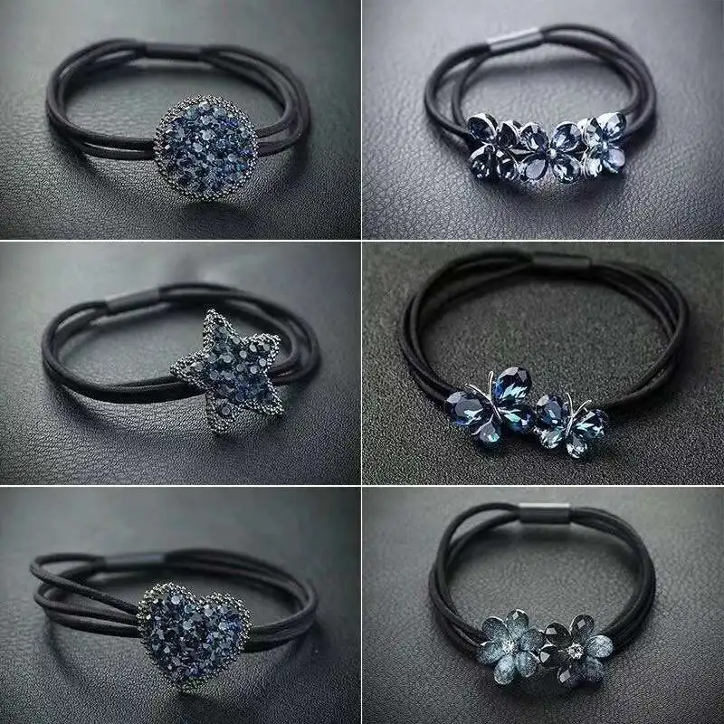 Retro minimalistische süße Mädchen elastische Haarbänder 1-teiliger Damen-Haarschmuck