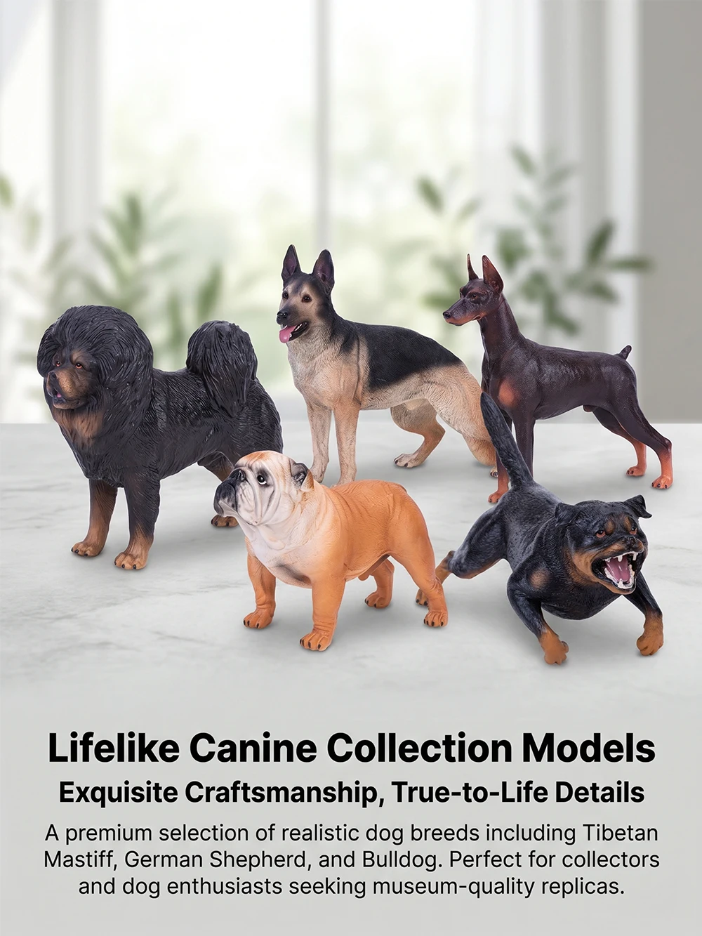 Farm Haustier Hund Bullterrier Dobermann Labrador Simulations-Tiermodell Action- & Spielfiguren Sammlung Spielzeug für Kinder Geschenk – Detail 1