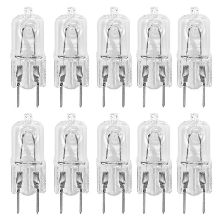 10 Pack-G8 20Watt 120V Halogen Light Bulbs T4 JCD Type 120V Bi-Pin Base Shorter 1-1/4