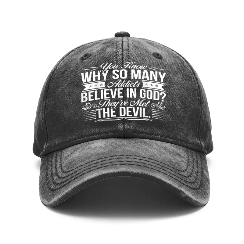 1 Piece Vintage Washed Unisex Baseball Cap with the Iconic Text 