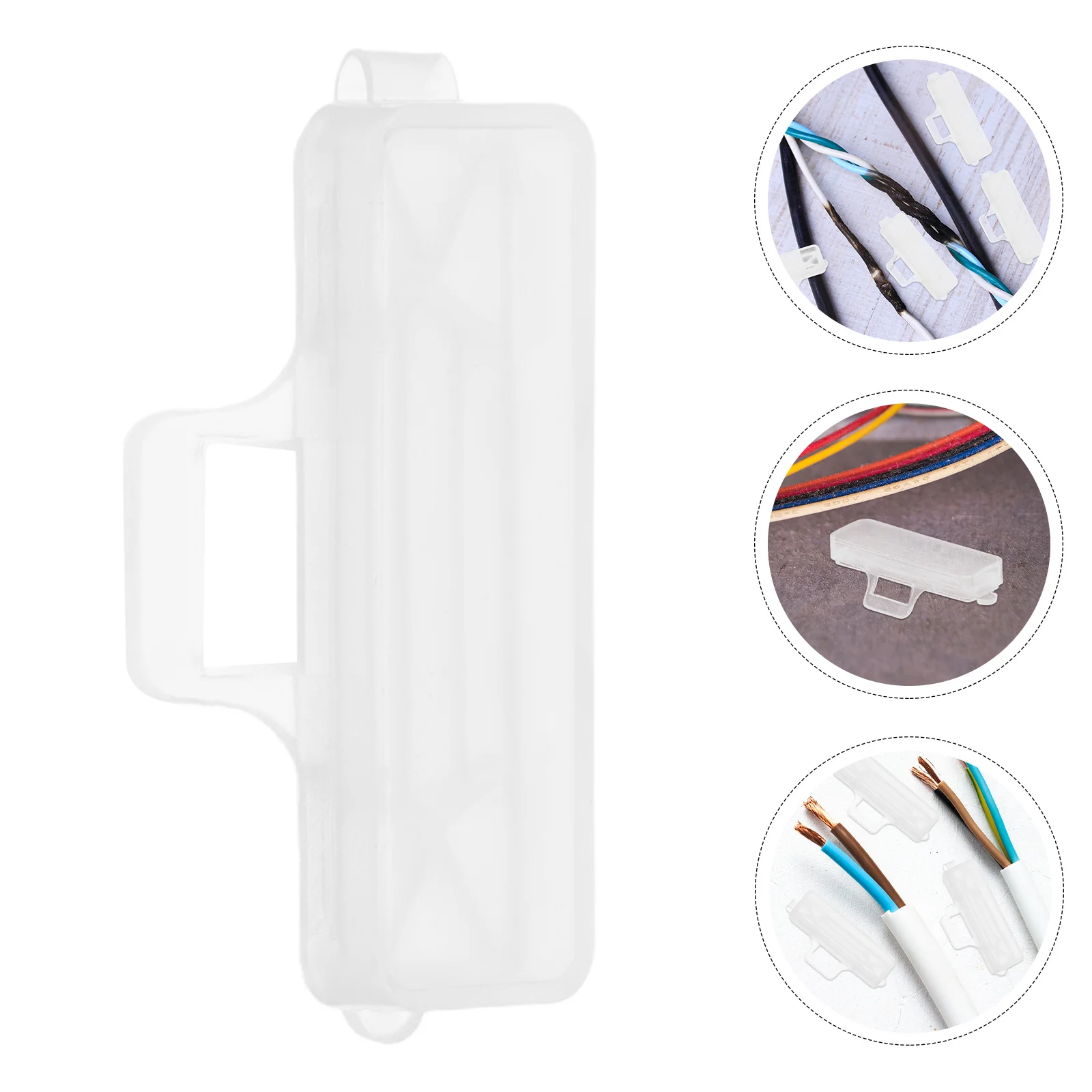 

1Set Cable Label Box Transparent Waterproof Plastic Wire Tag Holder Zip Tie Cord Electrical Management Marker Case