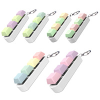 Keyboard Key Fidget Toy Colorful Keychain Keycap Stress Relief Toy For Children Adults Gifts Finger Button Anti-stress Toys