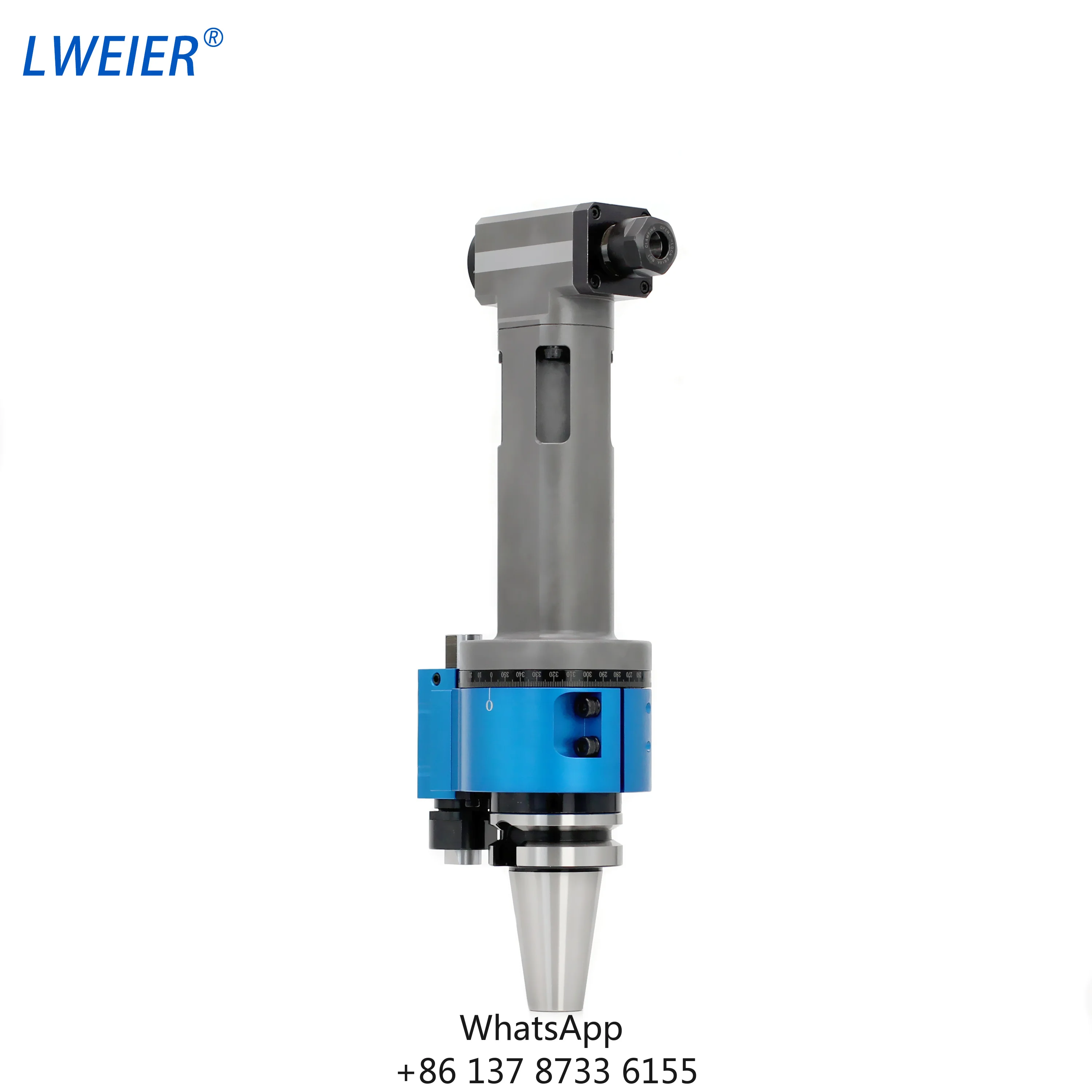 LWEIER BT40 Micro Side Milling Head Right Angle Design Lightweight & High Rigidity High-speed Machining Center 1 Year Warranty