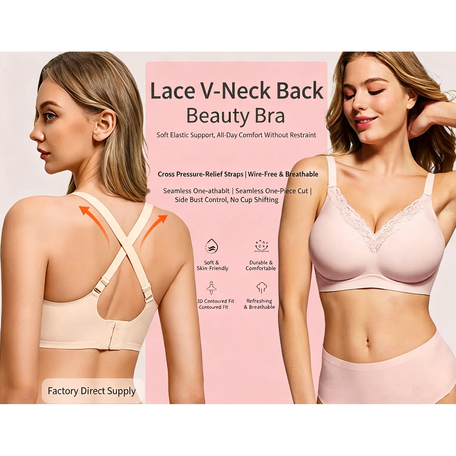 Pink Leopard Print Lace Wire-F - Wirefree Bra Comfort review and price