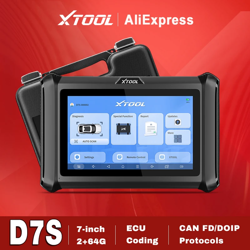 XTOOL D7S Diagnostic Scanner OBD2 Code Reader ECU Coding Active Test 28 Reset All System Automotive scanner 3 Years Free Update