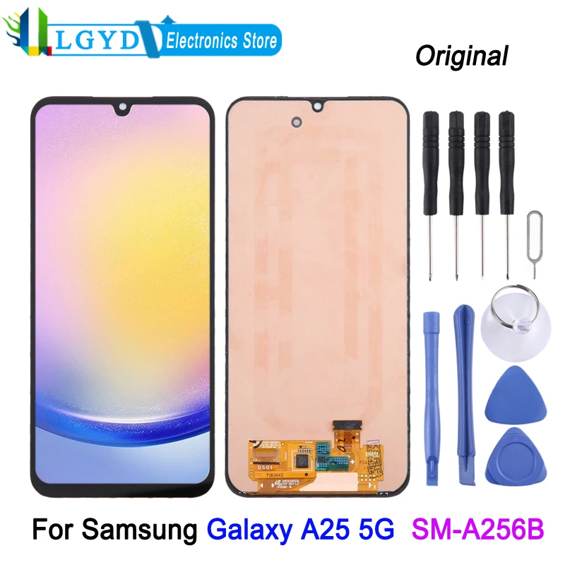 Super AMOLED LCD Screen For Samsung Galaxy A25 5G SM-A256B Phone 120Hz Display and Digitizer Full Assembly Replacement Part