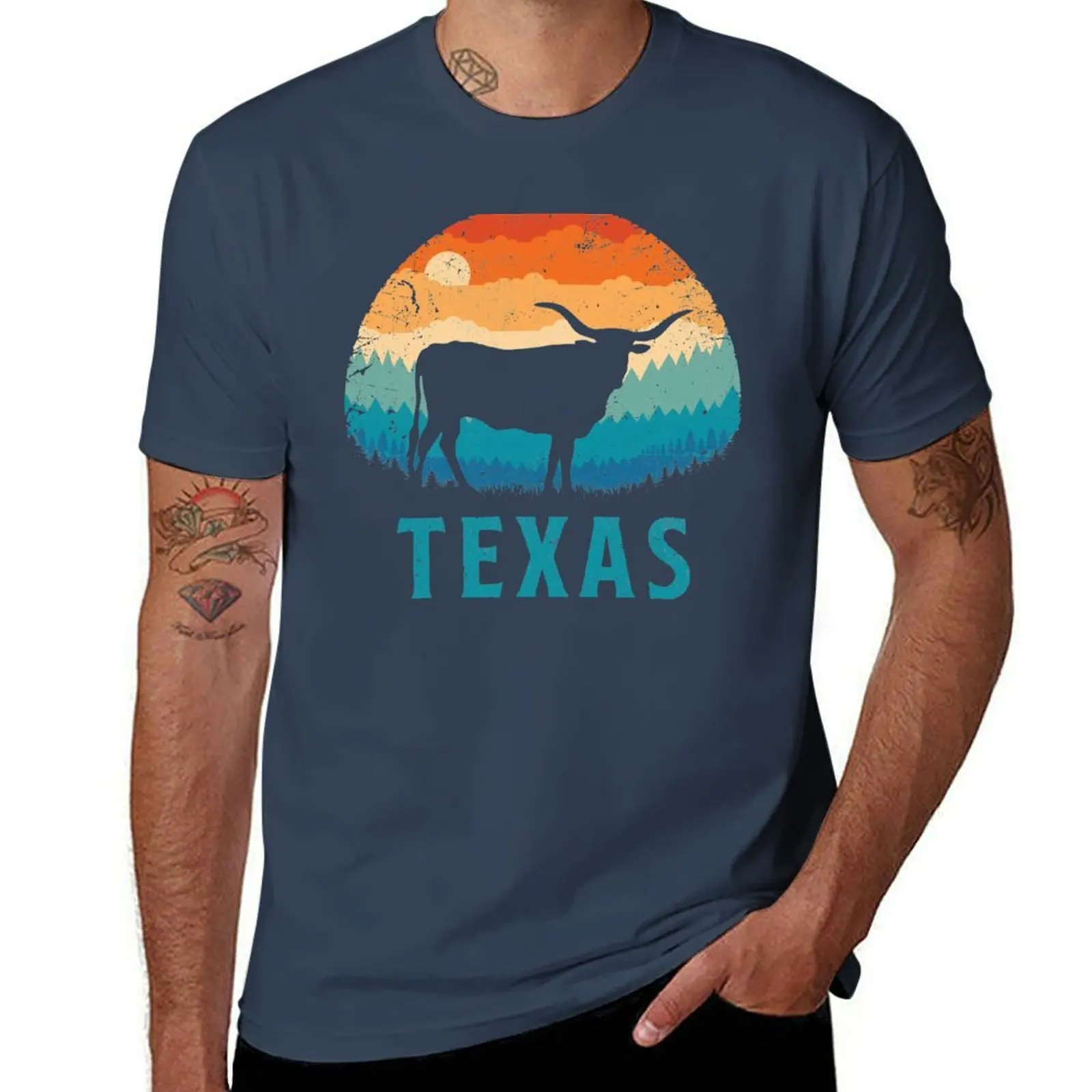 

Texas Retro Longhorn T-Shirt Halloween Theme T-Shirt